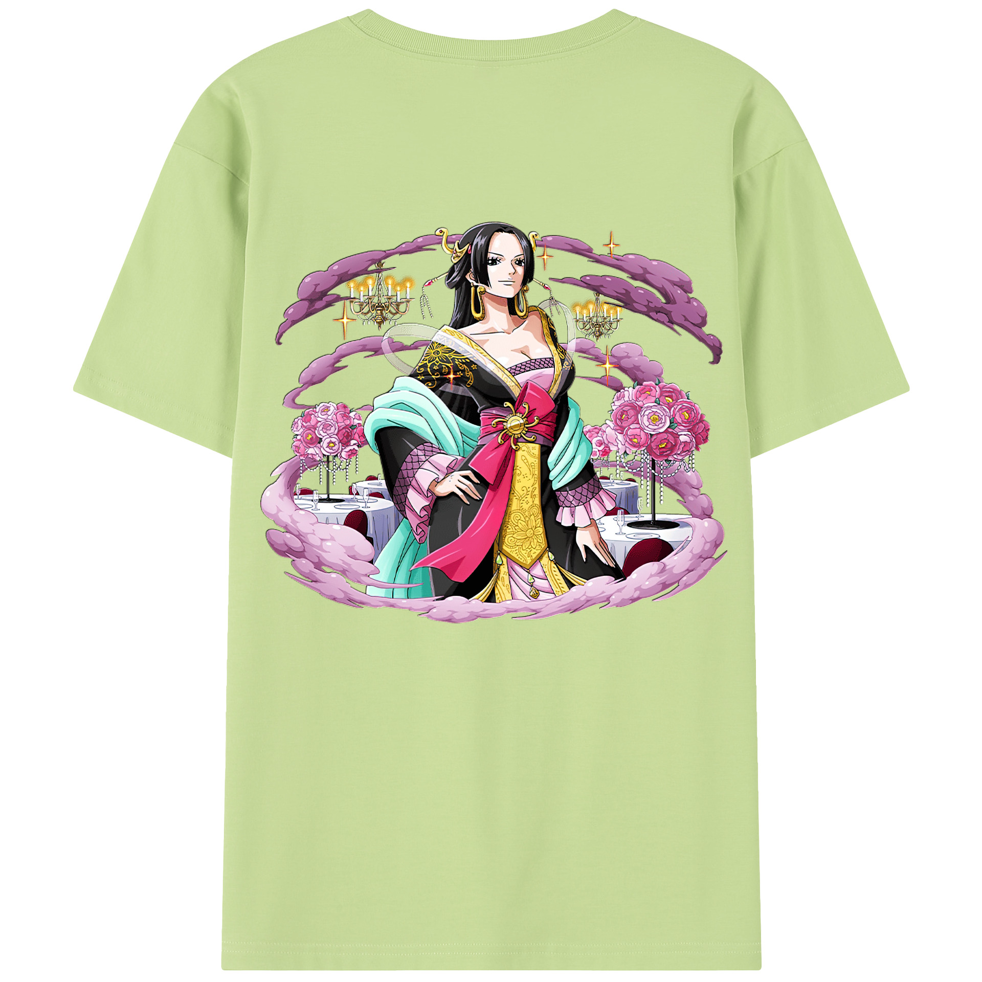 ワンピース ボア・ハンコック ONE PIECE Boa·Hancock 綿100％半袖Tシャツ（背面プリント）